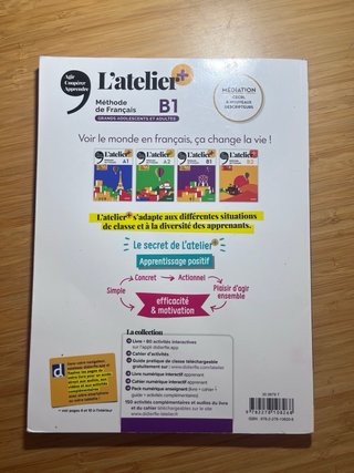 L’atelier libro y cuaderno de francés B1
