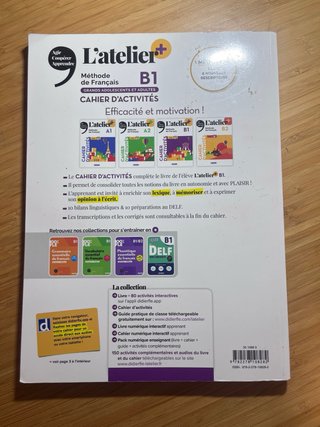 L’atelier libro y cuaderno de francés B1