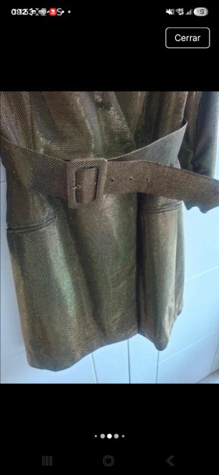 Chaqueta Zara L/40/12 dorada y verde
