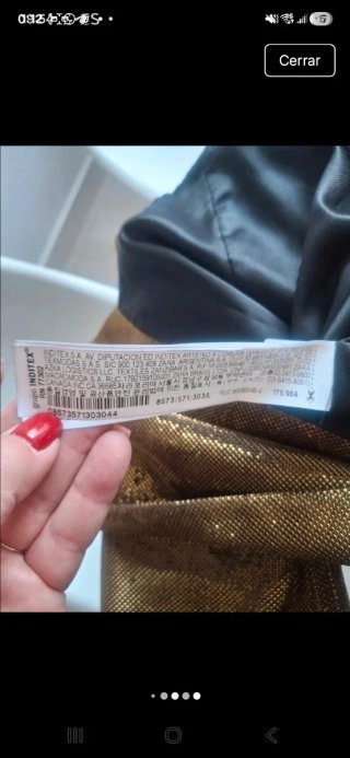 Chaqueta Zara L/40/12 dorada y verde
