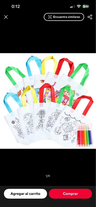 Bolsas para colorear con rotuladores