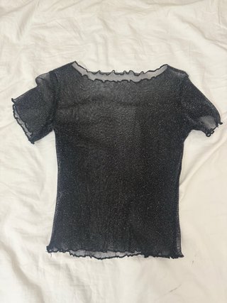 Camiseta Malla Transparente Brillante