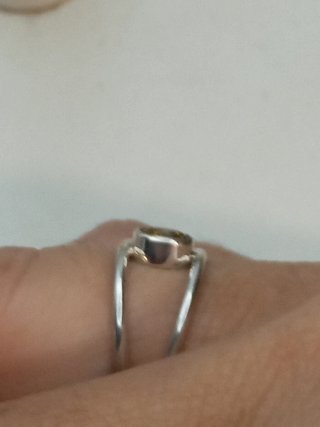 Anillo plata con diamante natural