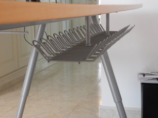 Mesa Oficina 160x80+40x80 extensión Abedul+Metal