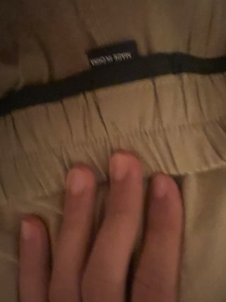 Pantalón de lino beige