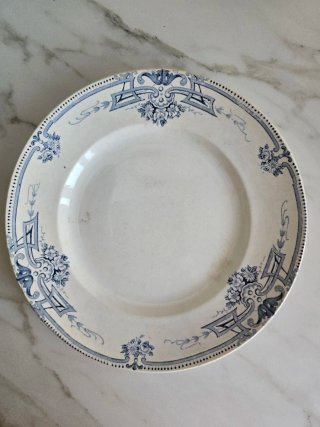 Plato antiguo de loza K & G Lunéville 27cm