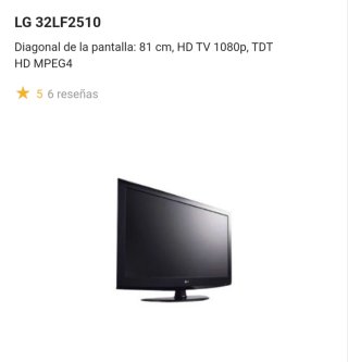 TV LG 32 Negra