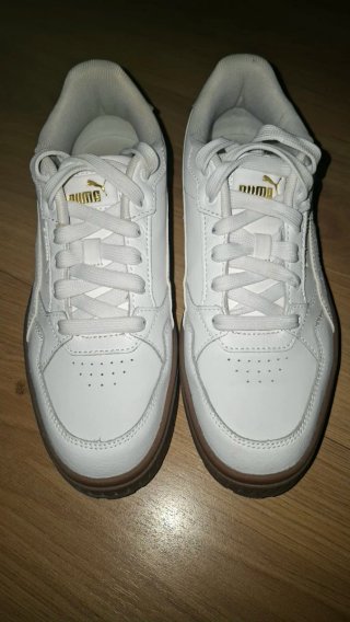 Zapatillas Puma Mujer Blancas Suela Marrón