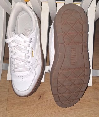 Zapatillas Puma Mujer Blancas Suela Marrón