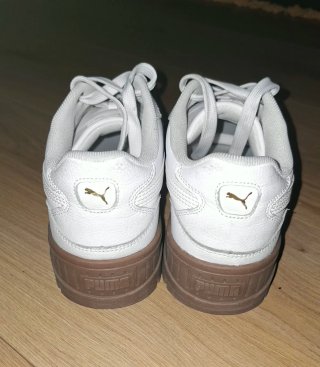 Zapatillas Puma Mujer Blancas Suela Marrón
