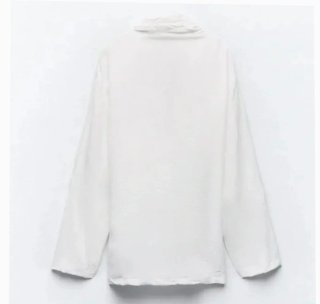 Kimono Zara Arrugado Blanco Talla XS-S