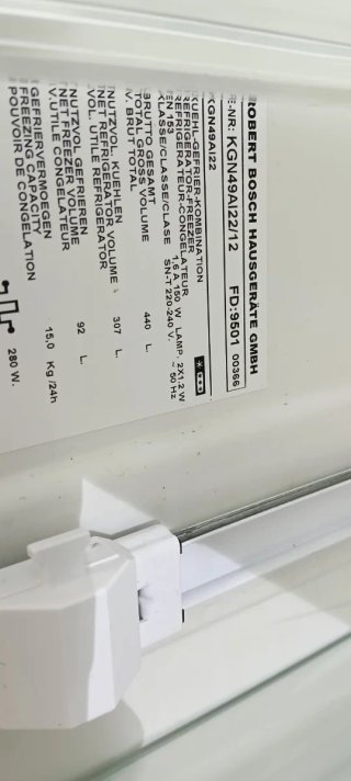 NEVERA COMBI BOSCH NO FROST ENERGÍA A+