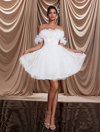 Vestido Novia Shein Mini Tul