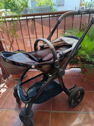 Carrito egg Carry Cot Gun Metal-Mirror