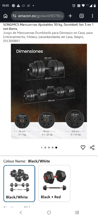 2 Mancuernas de 15 kg