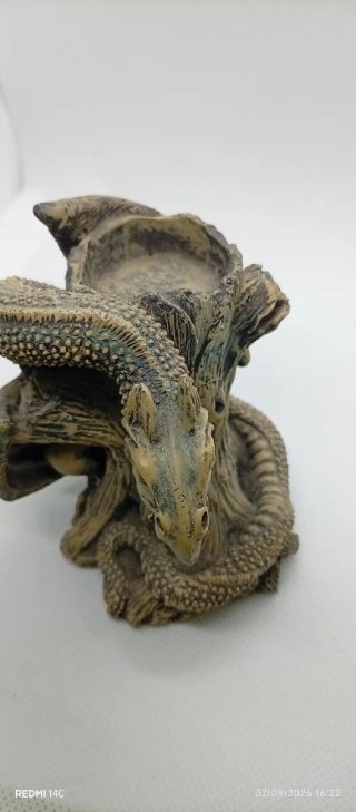 Figura Portavelas Dragón Tudor Mint - Polystone Dr