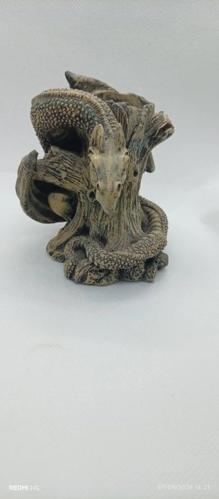 Figura Portavelas Dragón Tudor Mint - Polystone Dr
