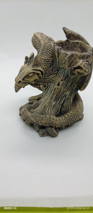 Figura Portavelas Dragón Tudor Mint - Polystone Dr