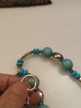 Collar Plata 925 Turquesas y Cuarzo