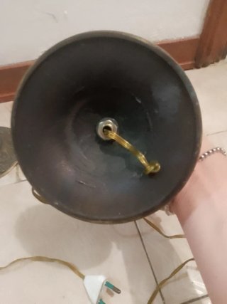 Coppia Abatjour Vintage Ceramica e Metallo