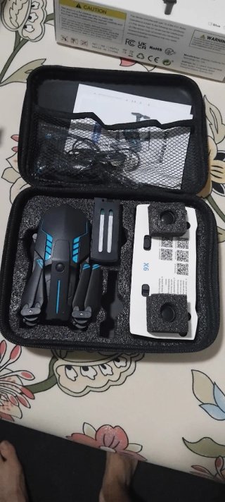 Dron X6 PRO Negro y Azul