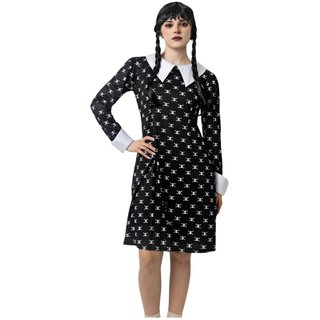 Disfraz Miércoles Addams Talla S - Vestido Gotico