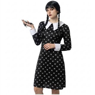 Disfraz Miércoles Addams Talla S - Vestido Gotico