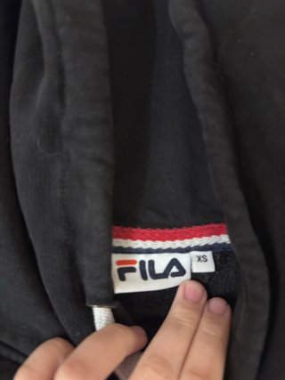 Felpa con cappuccio Fila nera
