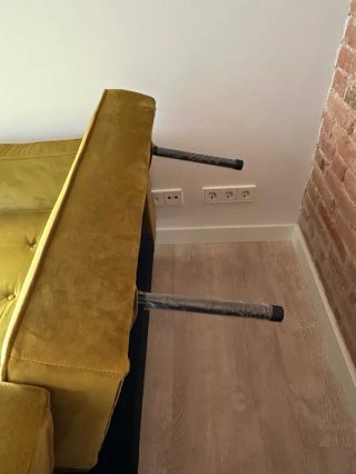 Sofá Cama Chaise Longue Terciopelo Amarillo