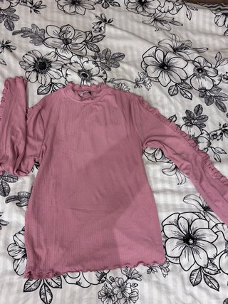Maglia maniche lunghe rosa