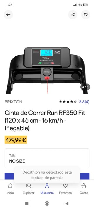 Cinta de Correr Run Fit RF350 PRIXTON + Regalo