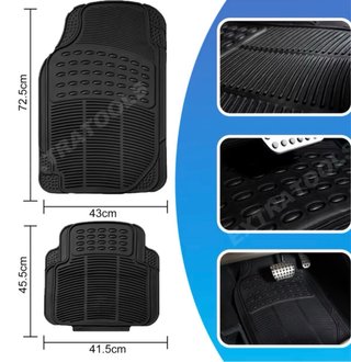 Alfombras de goma universales para coche (4 uds)