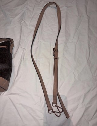 Borsa Guess bucket monogram marrone e beige