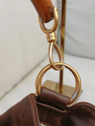 Borsa Gucci Bamboo Gamosa Marrone Vintage
