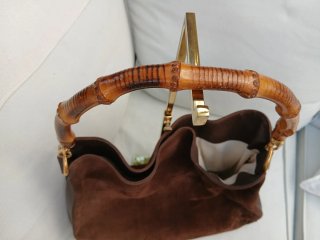 Borsa Gucci Bamboo Gamosa Marrone Vintage