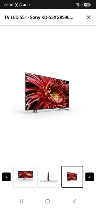 TV Sony KD-55XG8596 Negra