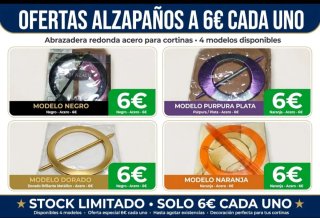 Alzapaños de acero para cortinas