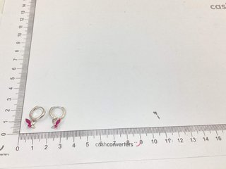 argollas plata 925mm con piedra con circonita
