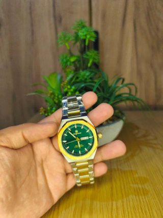 Reloj Hombre Oro y Verde
