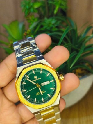 Reloj Hombre Oro y Verde