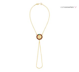 manita oro 18k con piedra con circonita