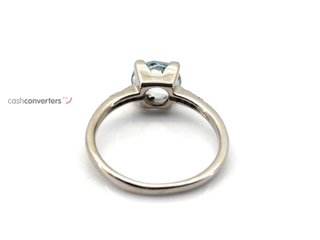 sortija oro 18k con piedra con diamante