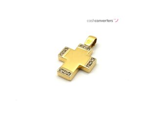 colgante oro 18k con piedra con diamante