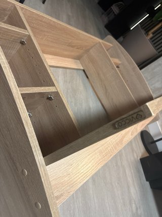Escritorio Flotante Madera Beige/Marrón