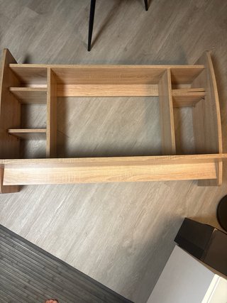 Escritorio Flotante Madera Beige/Marrón