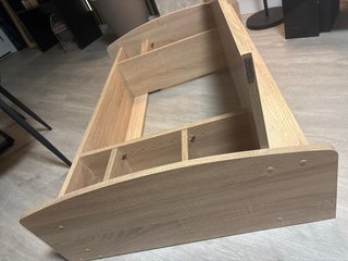 Escritorio Flotante Madera Beige/Marrón