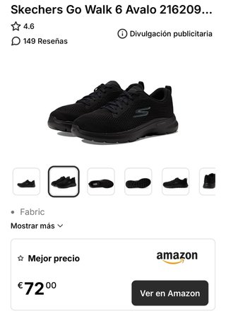 Skechers GO WALK 6 Hyper Pillars Negro