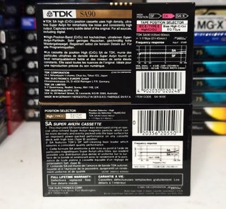 2x Cassetes TDK SA 90 High Position