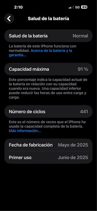 iPhone 16Pro Max 256GB Negro Titanio