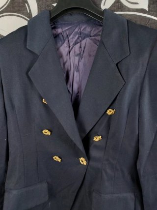 Blazer Blu Scuro con  Dettagli Oro